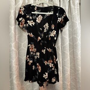 Floral Black Dress